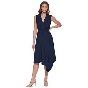 DKNY Womens Asymmetric Long Cocktail and Party Dress‎ Size 14